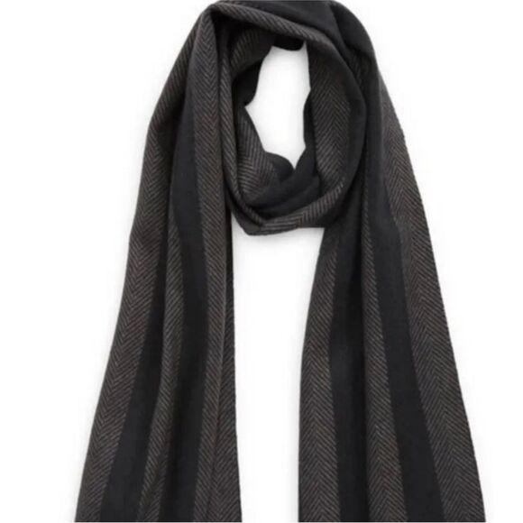 Nordstrom Black and Gray Men's Scarf - Picture 2 of 10